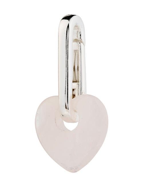 Charm Rose Quartz Heart Pendant Pilgrim Silver