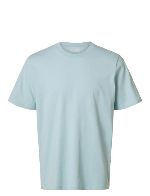 Se Slhaspen Ss O-Neck Tee W Selected Blue ved Booztlet