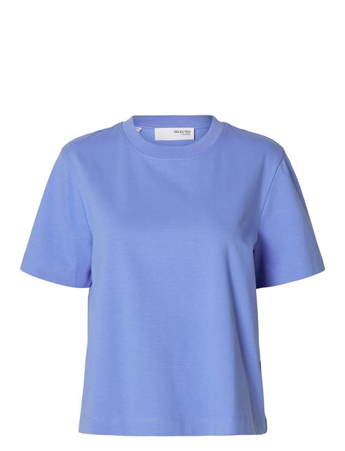 Selected Femme Slfessential Ss Boxy Tee Noos Selected Femme Blue