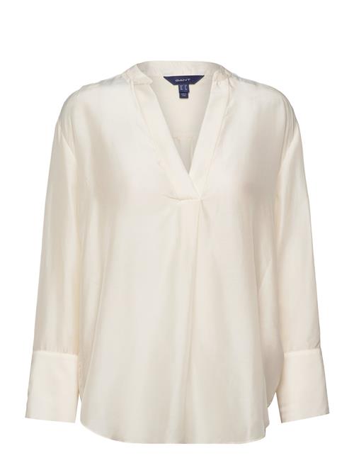 GANT Relaxed Stand Collar Blouse GANT Cream