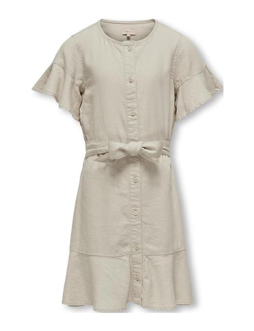 Kids Only Kogcaro S/S Belt Dress Wvn Kids Only Beige