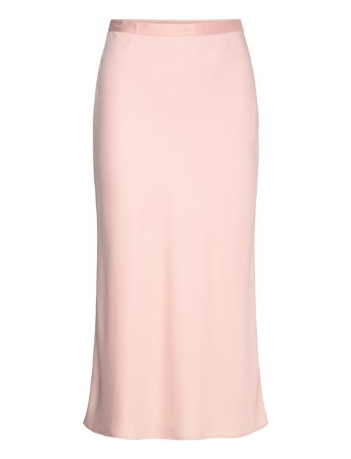 Calvin Klein Recycled Cdc Bias Cut Midi Skirt Calvin Klein Pink