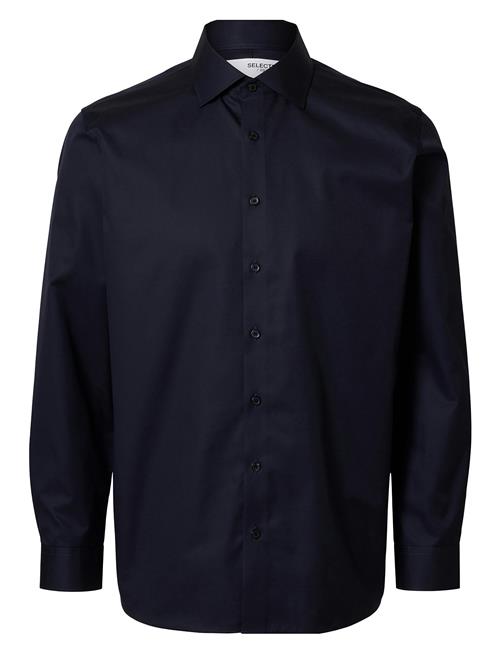 Slhreg-Ethan Shirt Ls Spread Noos Selected Homme Black