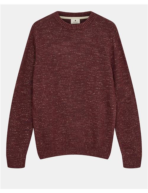 Aksune Space Yarn Crew Neck Anerkjendt Burgundy