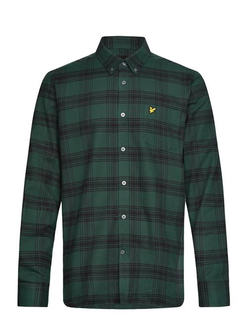 Tonal Check Flannel Shirt Lyle & Scott Green