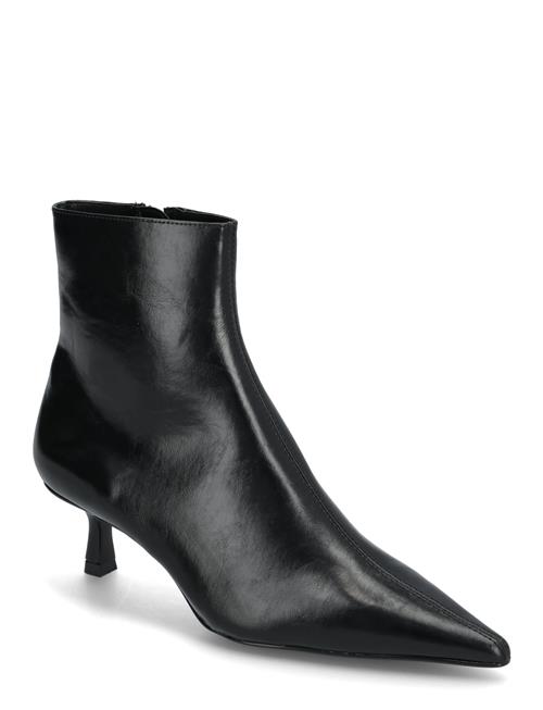 Mango Kitten Heel Ankle Boots Mango Black