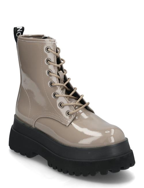 Se Biagas Lace Up Platform Boot Patent Aquarius Bianco Grey ved Booztlet