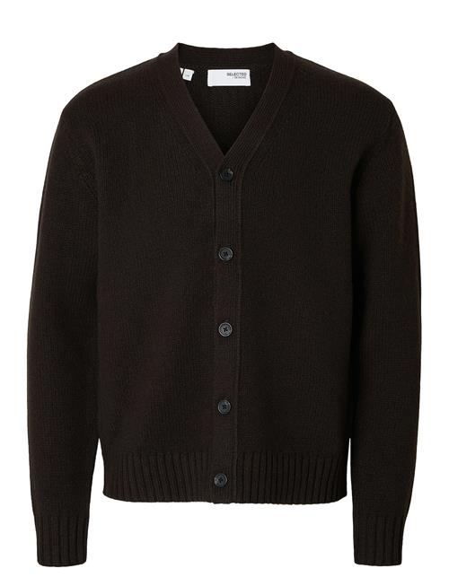 Slhcody Ls Knit Relaxed Cardigan Selected Homme Brown