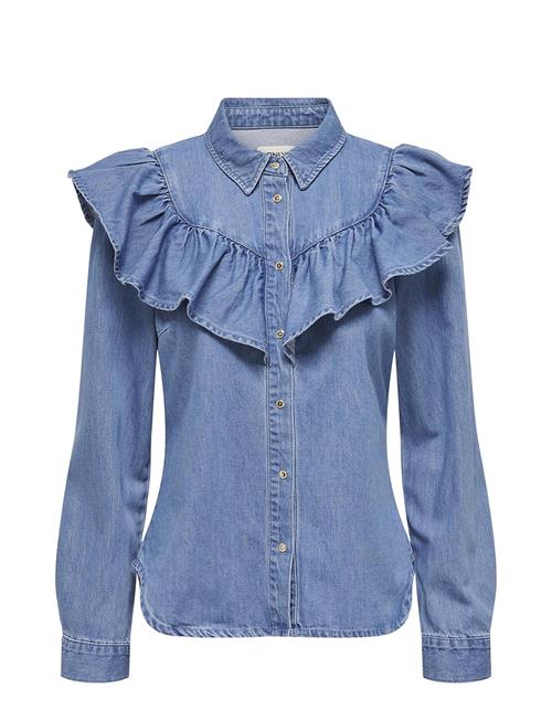 ONLY Onlindigo Ls Frill Dnm Shirt Qyt Noos ONLY Blue