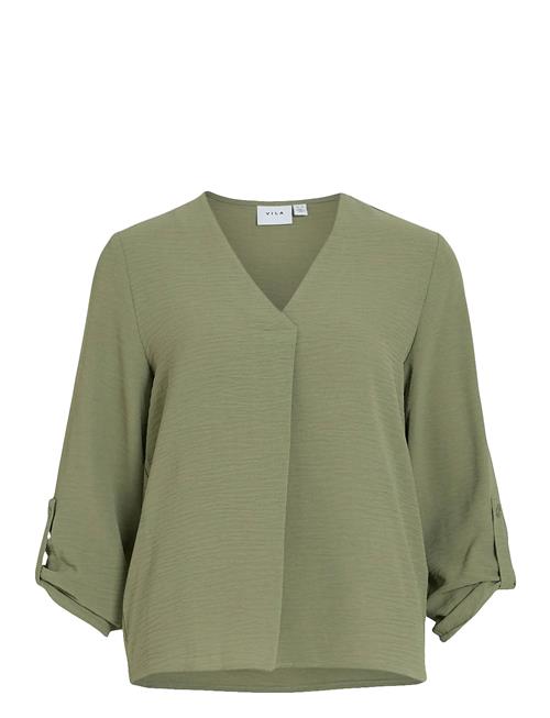 Vila Vijosa 3/4 V-Neck Top - Noos Vila Green