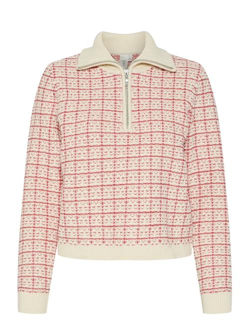 YAS Yasliviana Ls Knit Zip Pullover YAS Pink