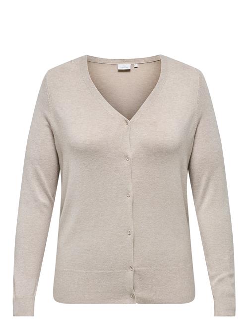 Carvenice Life Ls V-Neck Cardi Knt ONLY Carmakoma Beige