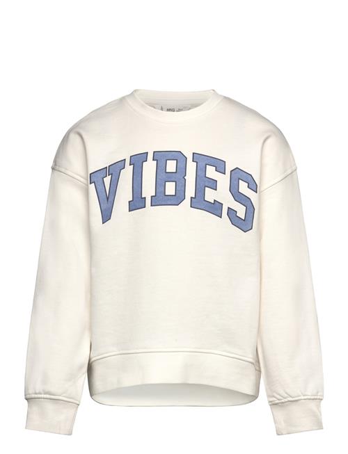 Mango Printed Message Sweatshirt Mango White