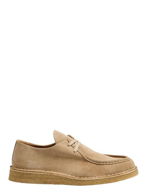 Slhchristian Suede Wedge Moc-Toe Shoe Selected Beige