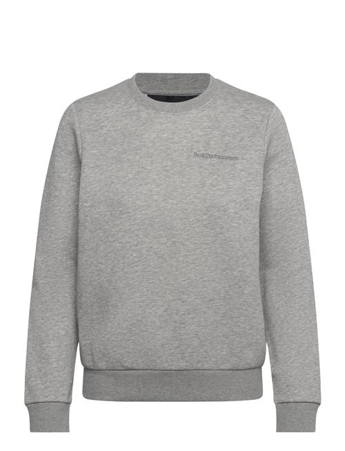 Peak Performance W Original Small Logo Crew Peak Performance Grey