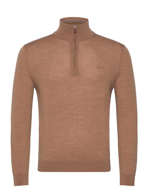 Extrafine Merino Wool Half Zip GANT Beige