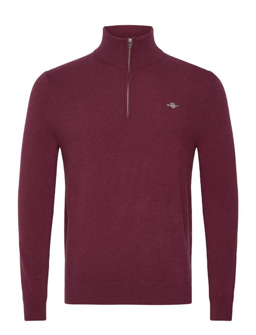 GANT Extrafine Lambswool Half Zip GANT Burgundy