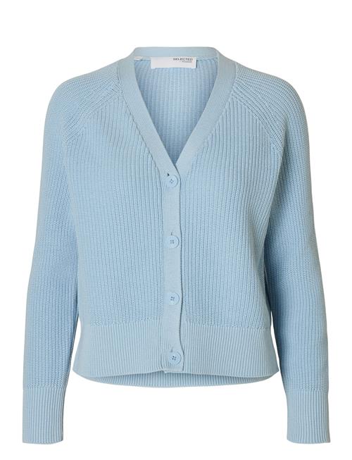 Selected Femme Slfbirla Ls Knit Short Cardigan Selected Femme Blue