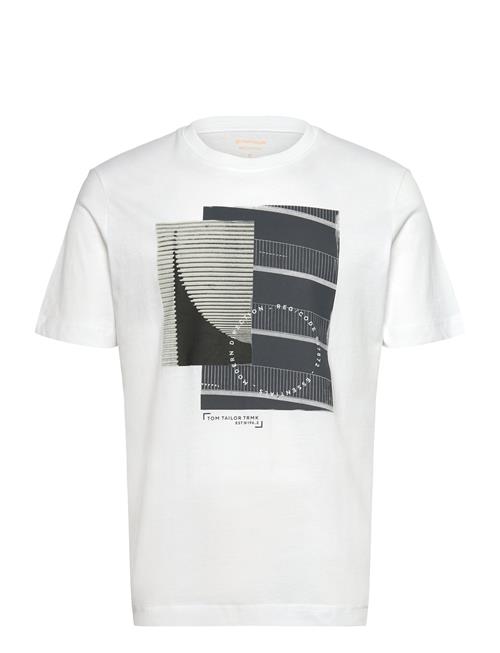 T-Shirt With Photoprint Tom Tailor White