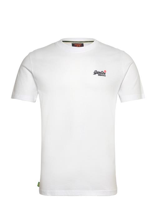 Essential Contrast Emb Tee Superdry White