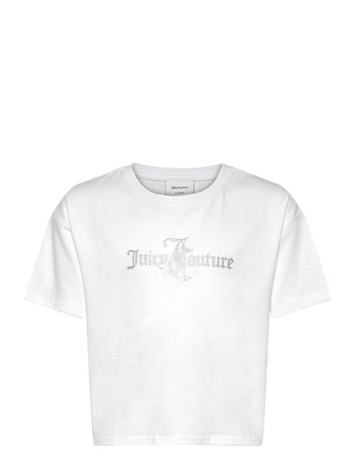 Glitter & Diamante Boxy Ss Tee Juicy Couture White