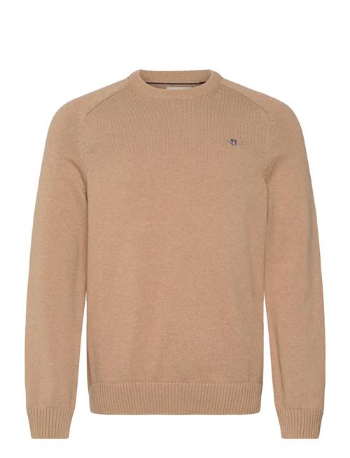 Casual Cotton Saddle C-Neck GANT Beige