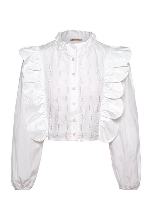 Blouse With Scallops And Embroideri Stella Nova White