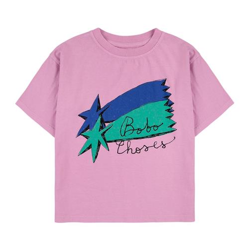 Bobo Choses Shooting Stars Kortærmet T-Shirt Fuchsia | Lyserød | 4-5 years