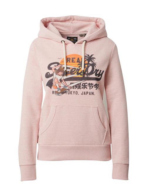 Superdry Sweatshirt  orange / lyserød / sort