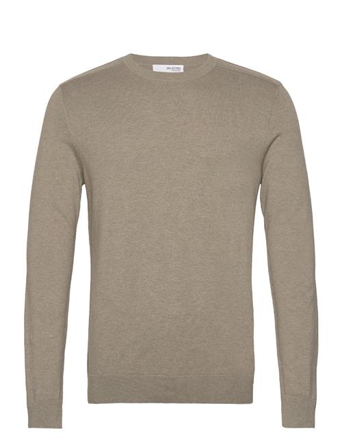 Selected Homme Slhberg Crew Neck Noos Selected Homme Khaki