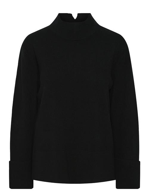 Se Yasemilie Highneck Knit Pullover S. Noos YAS Black ved Booztlet