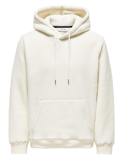 Onsemilio Reg Teddy Hoodie Sweat Vd ONLY & SONS White