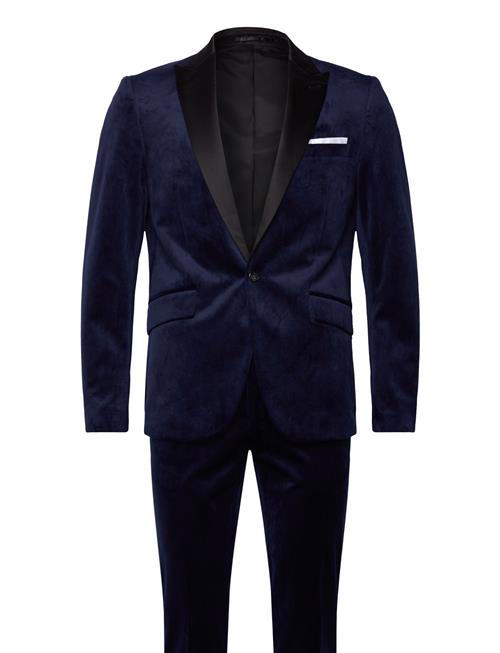 Velvet Tuxedo Suit Lindbergh Navy