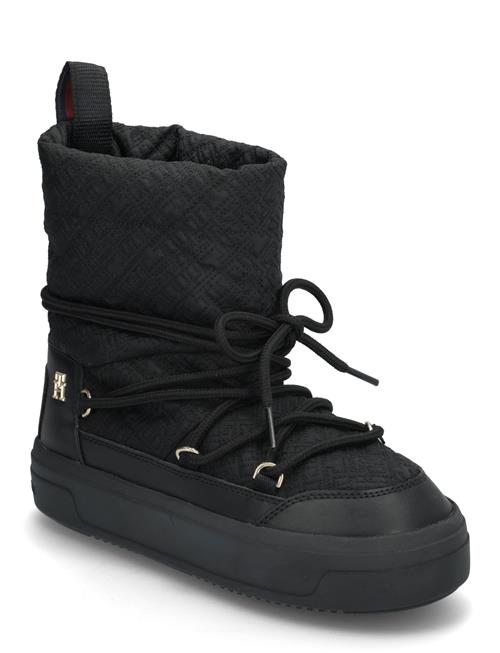 Tommy Hilfiger Lace-Up Monogram Snowboot Tommy Hilfiger Black