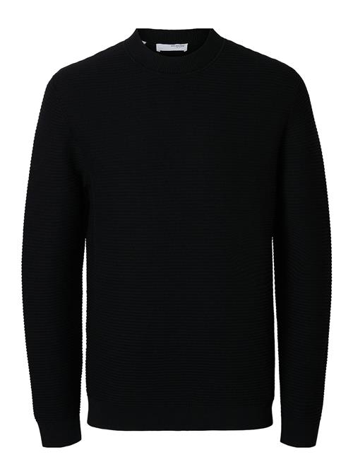 Selected Homme Slhtion Ls Knit Structure Mock Neck Selected Homme Black