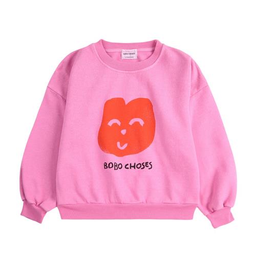 Bobo Choses Joyful Face Sweatshirt Fuchsia | Lyserød | 10-11 years