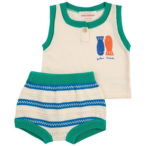 Bobo Choses Lucky Fish Baby Strikket Sæt Offwhite |  | 9 months