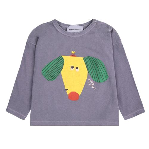 Bobo Choses Happy Dog Baby Langærmet T-shirt Navy Blue | Marine blå | 24 months