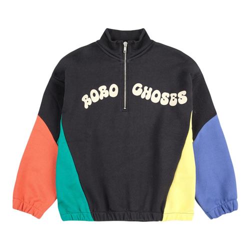 Bobo Choses Wavy Bobo Choses Sweatshirt Med 1/4 Lynlås Multicolor | Sort | 6-7 years