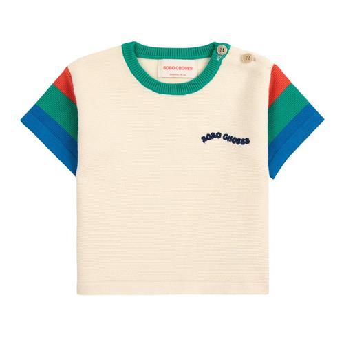 Bobo Choses Color Block Baby Strikket T-shirt Offwhite |  | 24 months