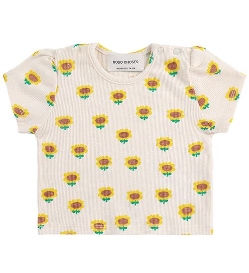 Bobo Choses T-shirt - Rib - Sunflower - Beige