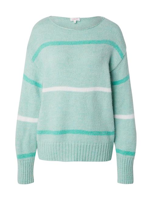 Se s.Oliver Pullover  turkis / mint / hvid ved About You