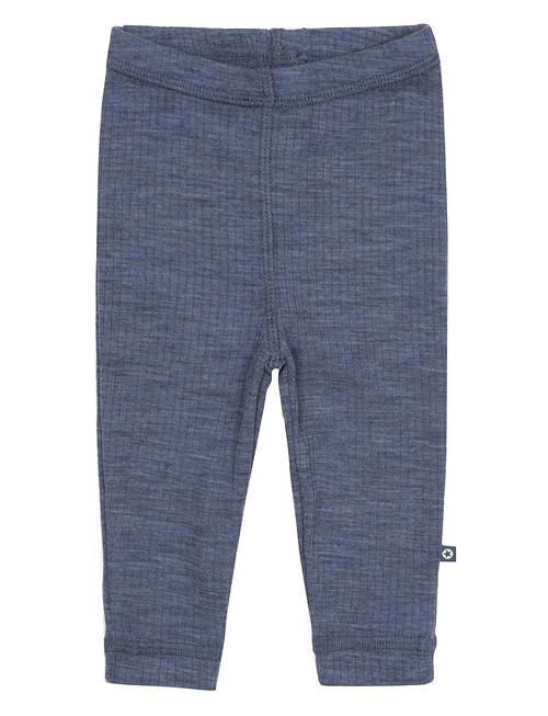 Legging, Denim Melange Drop Needle, Merino Wool Smallstuff Blue