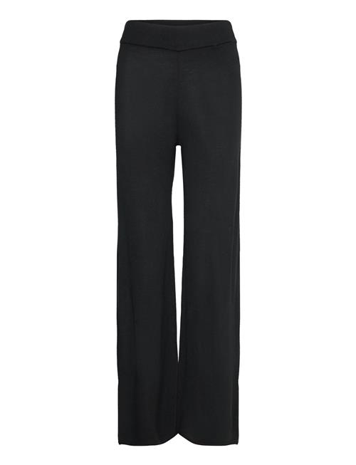 Se Loose Knit Trousers Rosemunde Black ved Booztlet