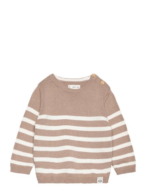 Buttons Detail Knit Sweater Mango Beige