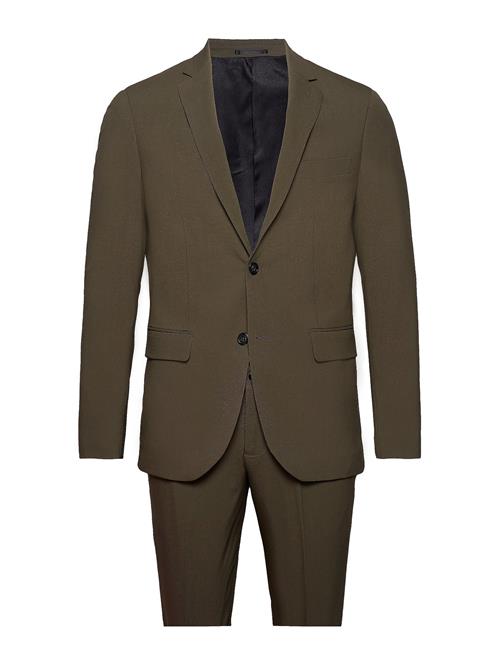 Lindbergh Plain Mens Suit - Normal Length Lindbergh Green