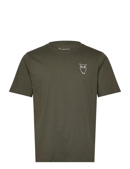 Owl Chest Tee - Gots/Vegan Knowledge Cotton Apparel Khaki