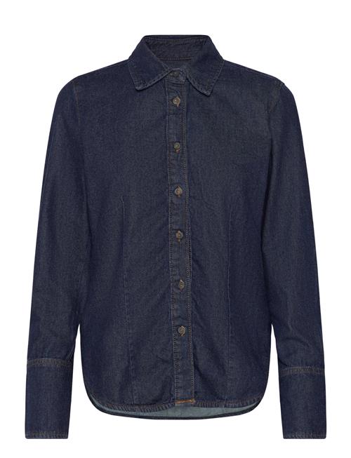 Mango Rinse-Wash Denim Shirt Mango Navy