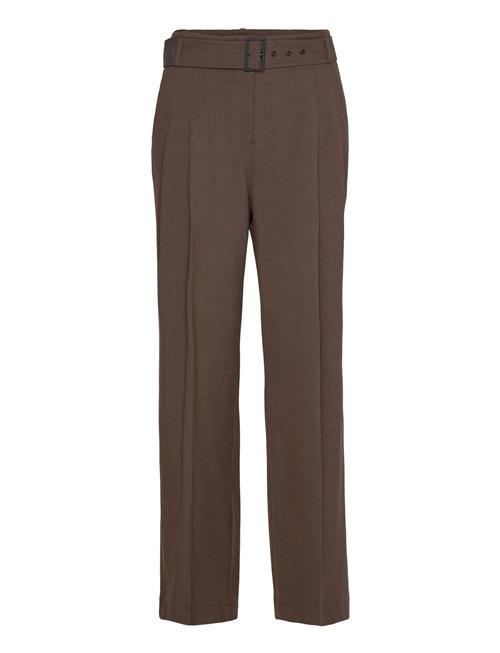 Mango Belt Suit Trousers Mango Brown