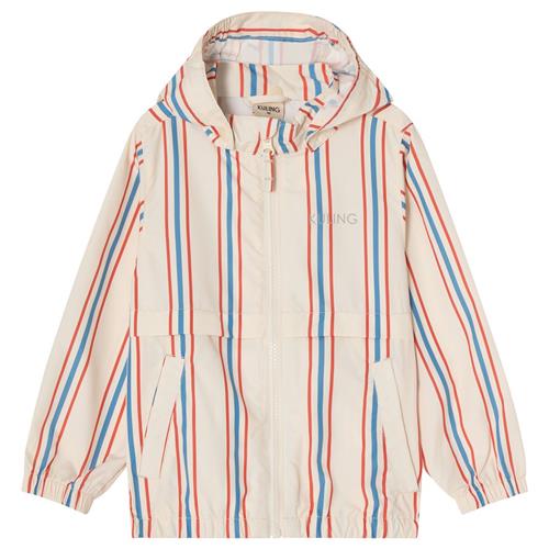 Kuling Simrishamn Vindjakke Blue/red Stripe 128 cm  Hvid  128 cm  Unisex